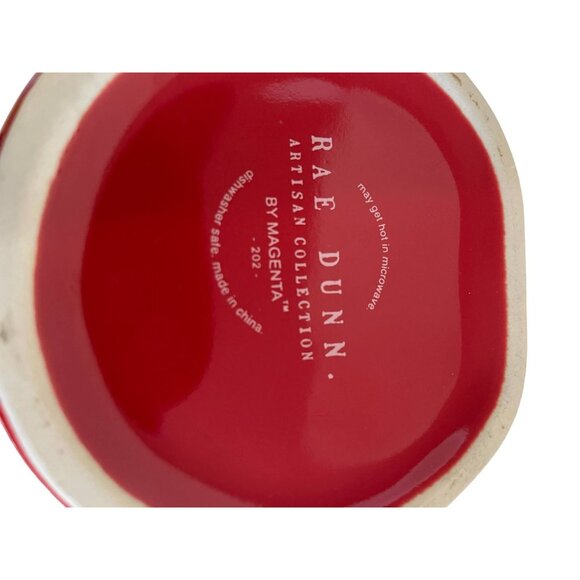 RAE Dunn Coffee Ceramic Mug Artisan Jar Red Be Mine 5.25"W x 3.25"L x 4.5"H - Picture 7 of 7